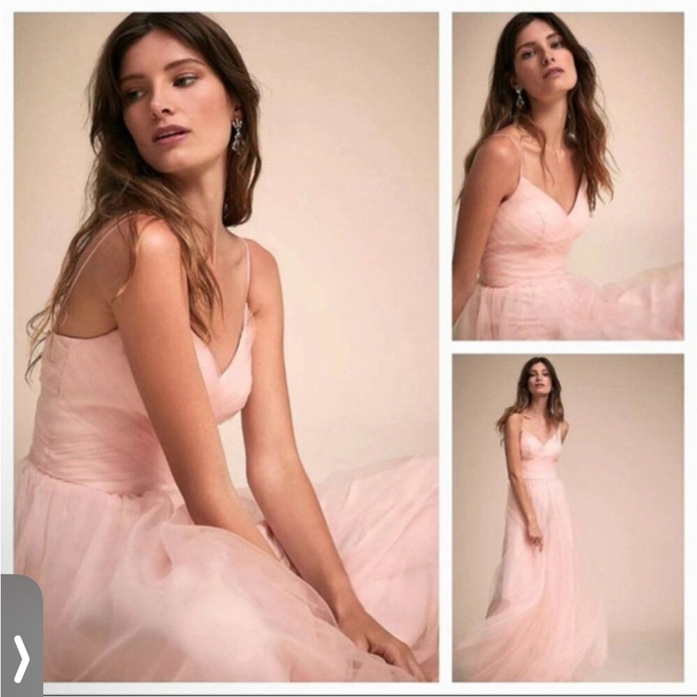 BHLDN Blush Pink Tulle Maxi Dress